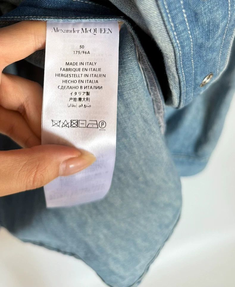 Alexander McQueen Alexander McQueen Denim Shirt with Suspender Design Size US L / EU 52-54 / 3 - 7 Thumbnail
