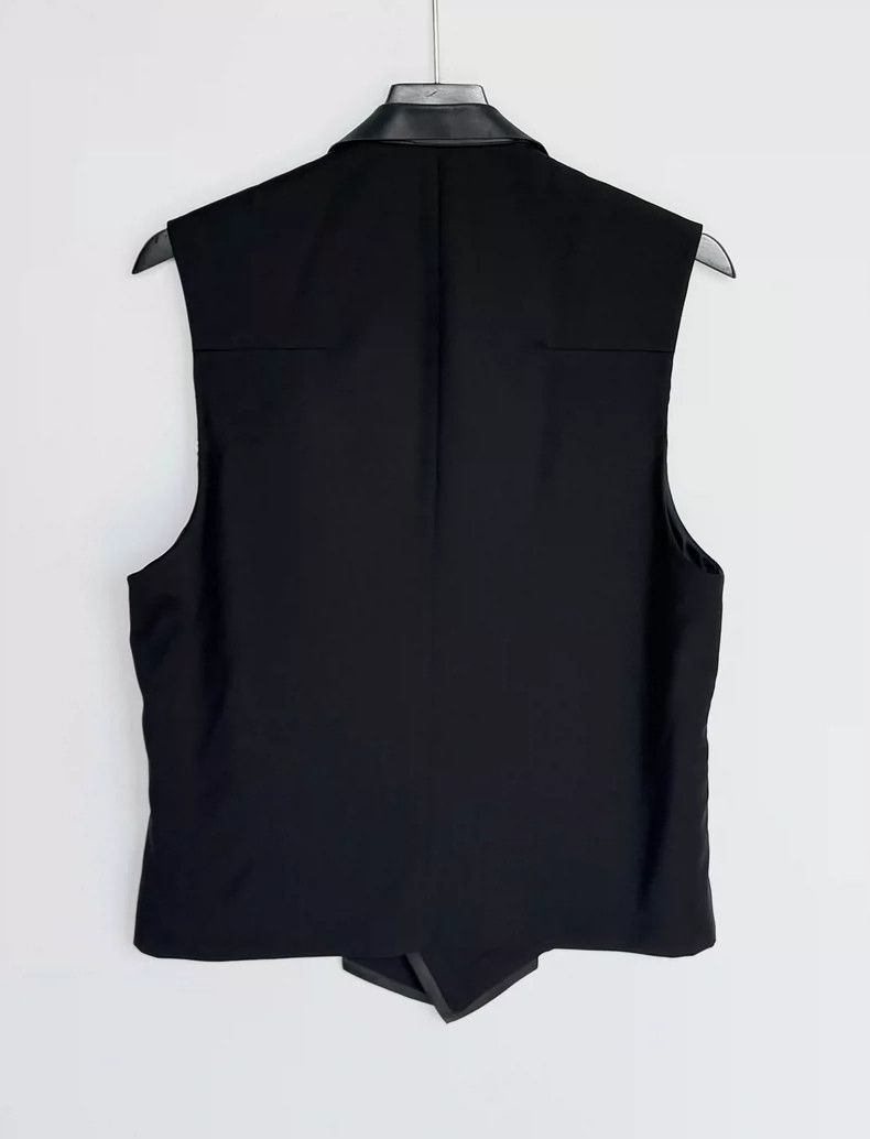 Dior Dior Black Wool and Leather Vest Size US M / EU 48-50 / 2 - 4 Thumbnail