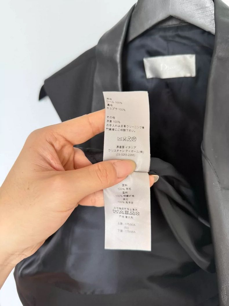 Dior Dior Black Wool and Leather Vest Size US M / EU 48-50 / 2 - 7 Thumbnail