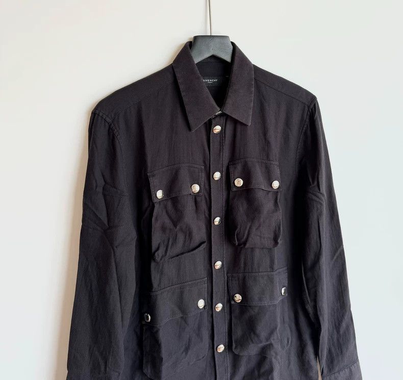 Givenchy Givenchy Metallic Button Long Sleeve Shirt Size US M / EU 48-50 / 2 - 5 Thumbnail