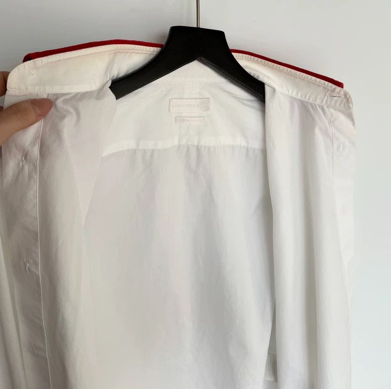 Alexander McQueen Red Velvet Collar White Shirt by McQueen Size US L / EU 52-54 / 3 - 5 Thumbnail