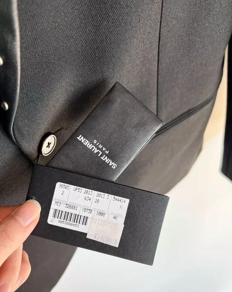 Saint Laurent Paris Saint Laurent Studded Lapel Blazer Jacket Size US S / EU 44-46 / 1 - 6 Thumbnail