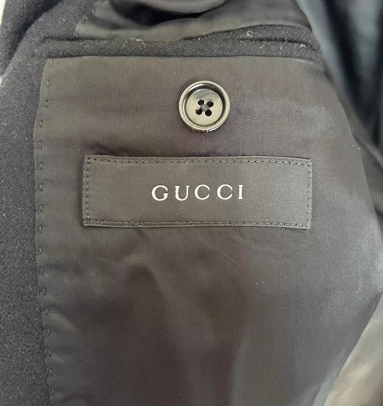 Gucci Gucci Black Blazer with Leather Details Size US M / EU 48-50 / 2 - 6 Thumbnail