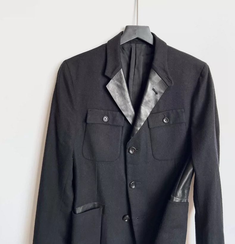 Gucci Gucci Black Blazer with Leather Details Size US M / EU 48-50 / 2 - 3 Thumbnail