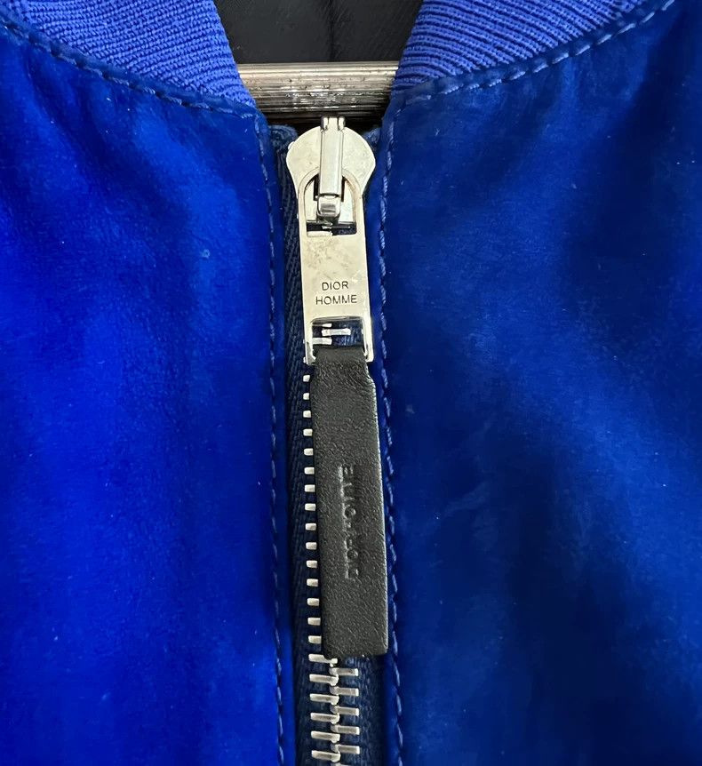 Dior Dior Klein Blue Suede Baseball Jacket Size US M / EU 48-50 / 2 - 5 Thumbnail