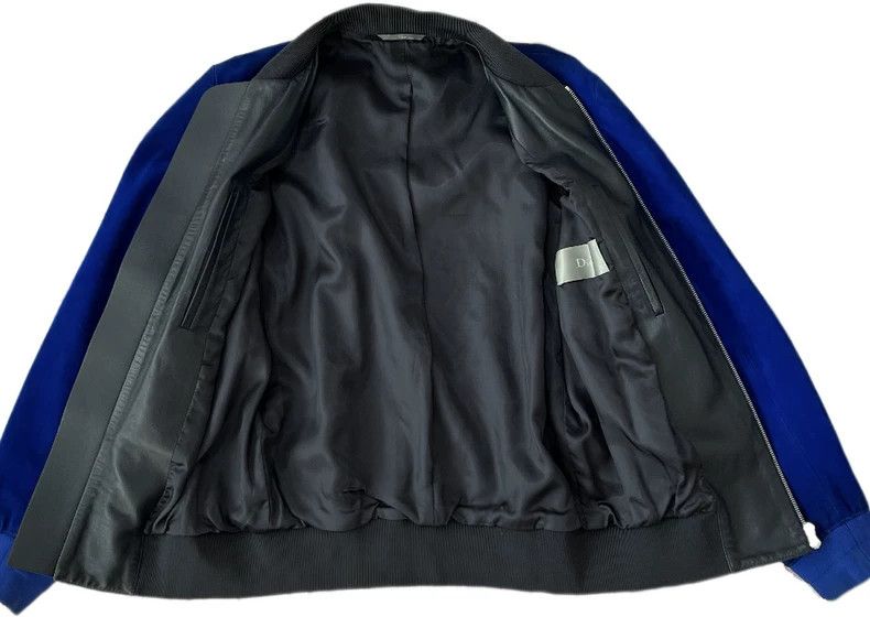 Dior Dior Klein Blue Suede Baseball Jacket Size US M / EU 48-50 / 2 - 4 Thumbnail