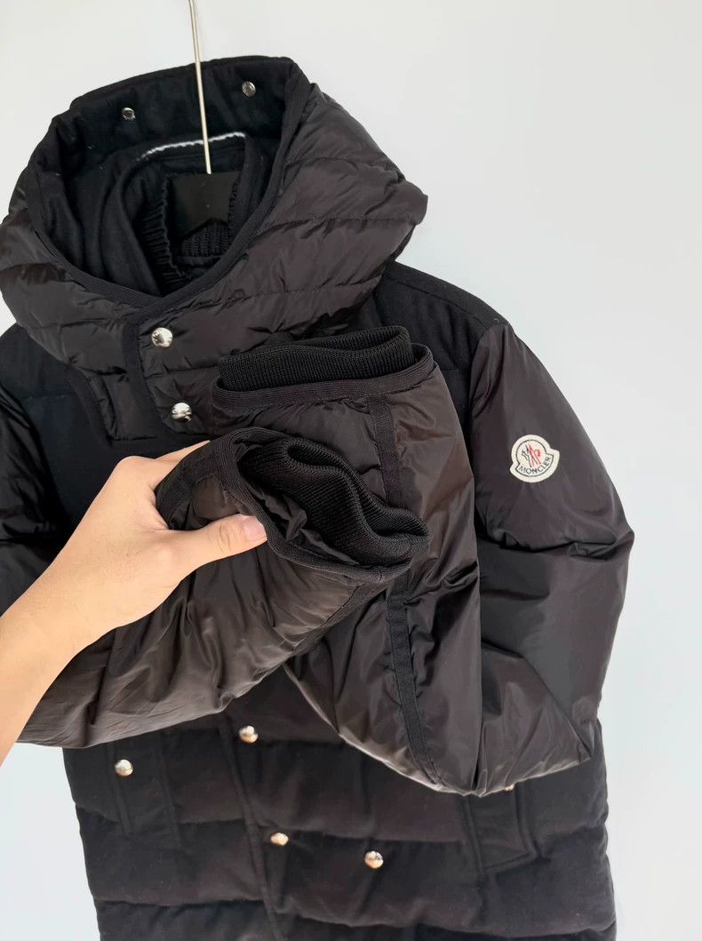 Moncler Moncler Wool Padded Down Jacket Coat Size US L / EU 52-54 / 3 - 3 Thumbnail
