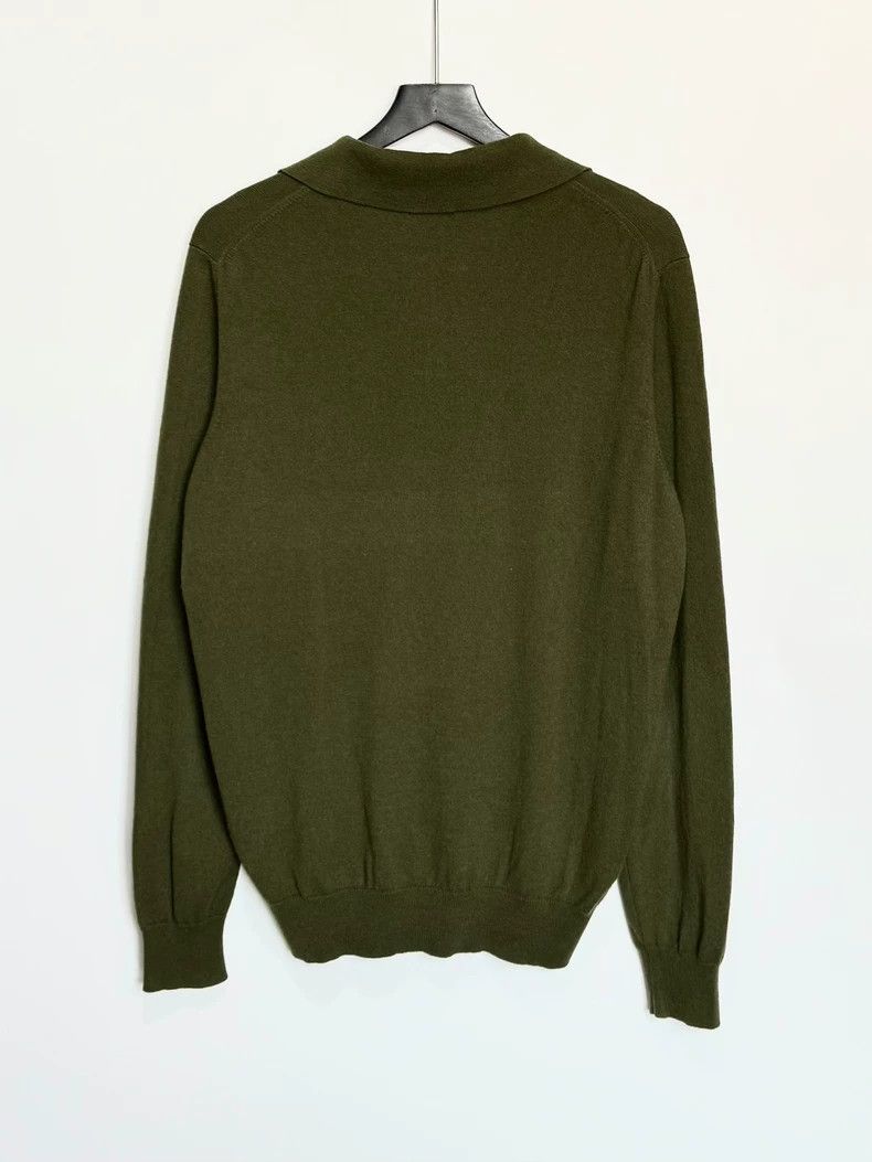 Emporio Armani Giorgio Armani Cashmere Long Sleeve Polo Sweater Size US L / EU 52-54 / 3 - 3 Thumbnail