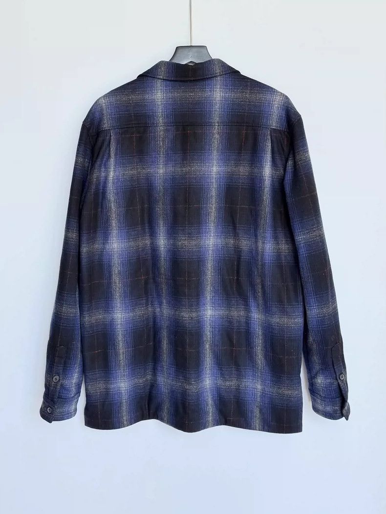 Lanvin Lanvin Wool Plaid Shirt Jacket with Horn Buttons Size US L / EU 52-54 / 3 - 3 Thumbnail