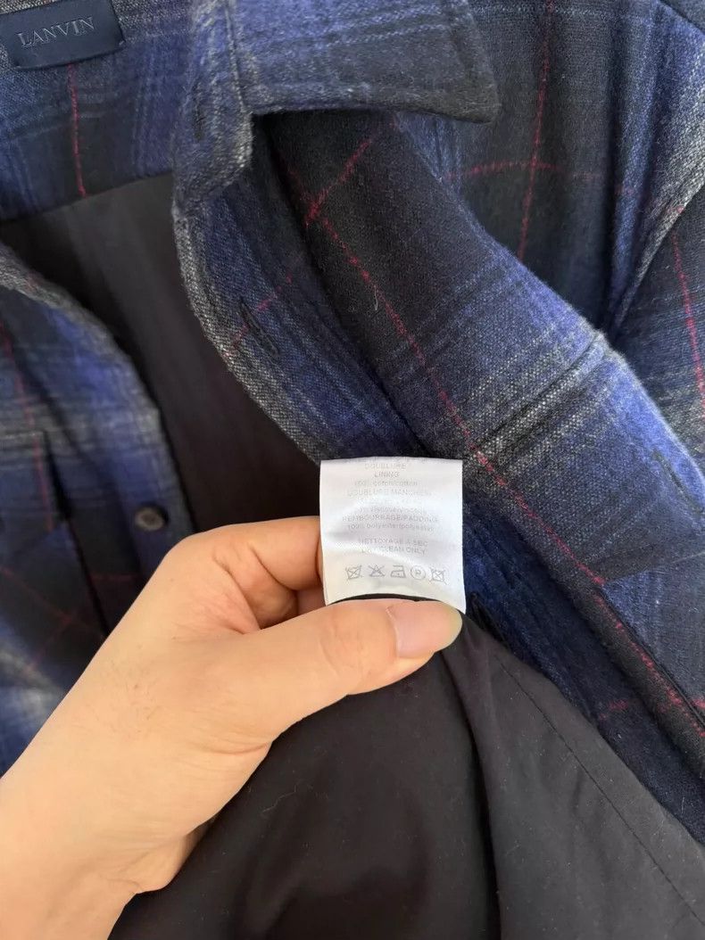 Lanvin Lanvin Wool Plaid Shirt Jacket with Horn Buttons Size US L / EU 52-54 / 3 - 6 Thumbnail