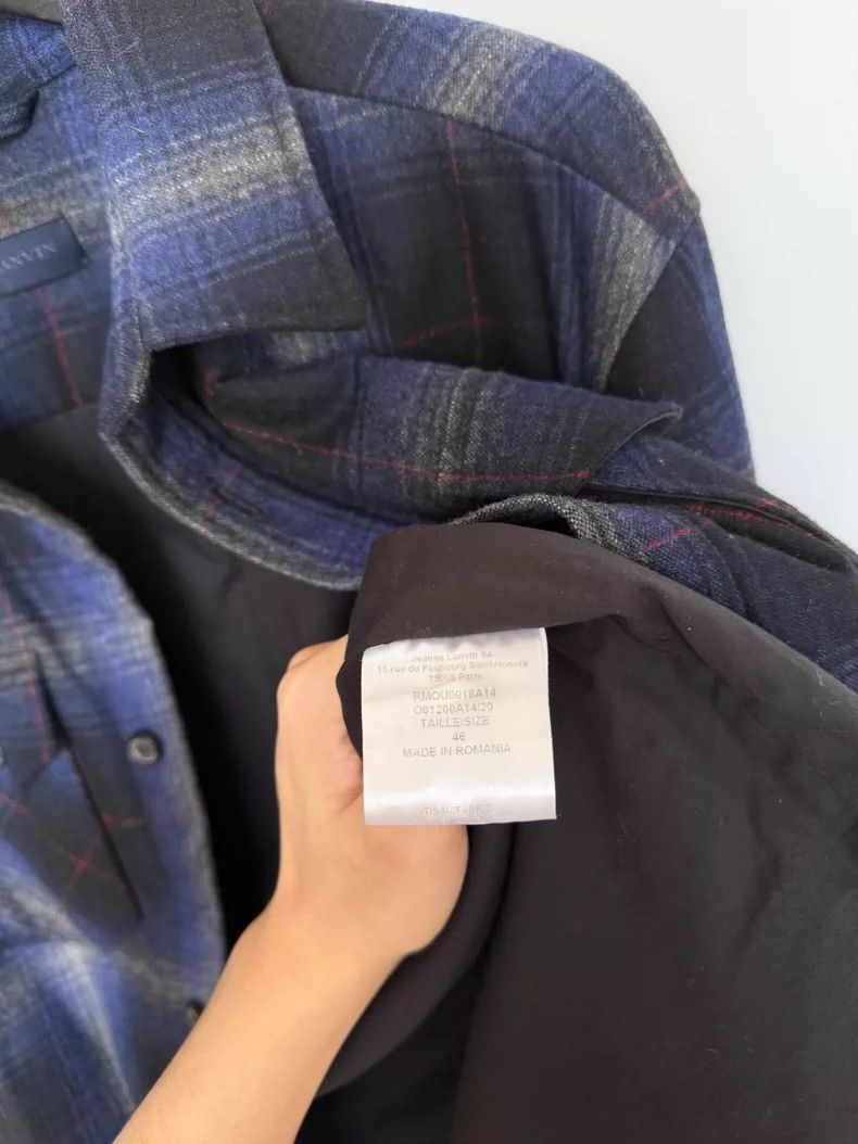 Lanvin Lanvin Wool Plaid Shirt Jacket with Horn Buttons Size US L / EU 52-54 / 3 - 5 Thumbnail