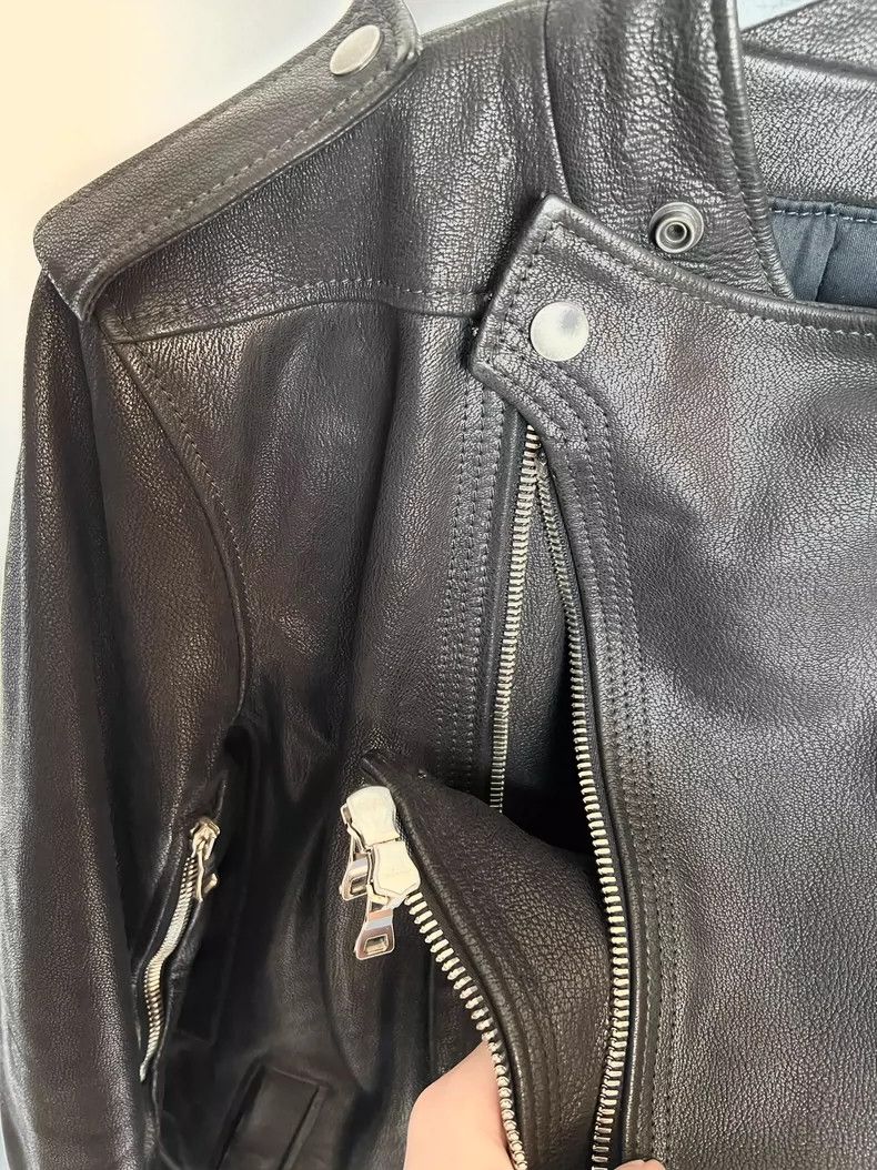 Balmain Balmain Black Leather Biker Jacket Size US L / EU 52-54 / 3 - 4 Thumbnail
