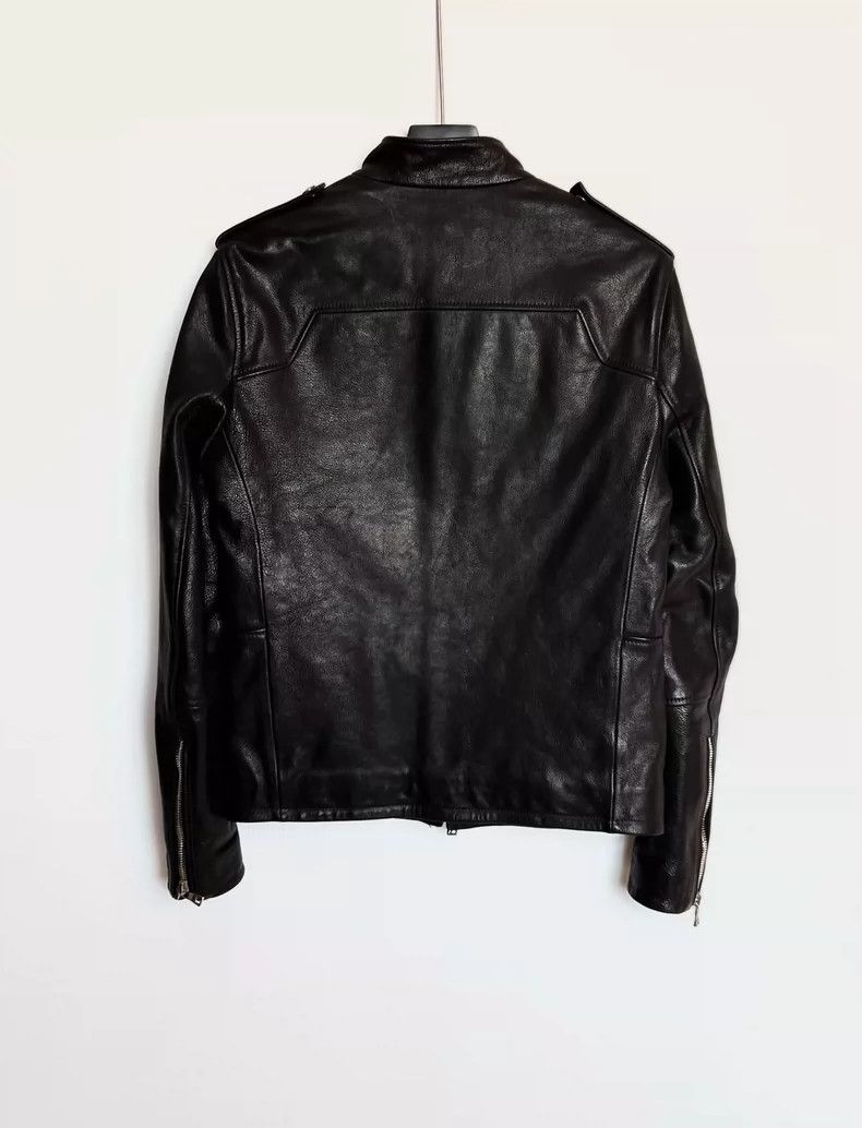 Balmain Balmain Black Leather Biker Jacket Size US L / EU 52-54 / 3 - 2 Thumbnail