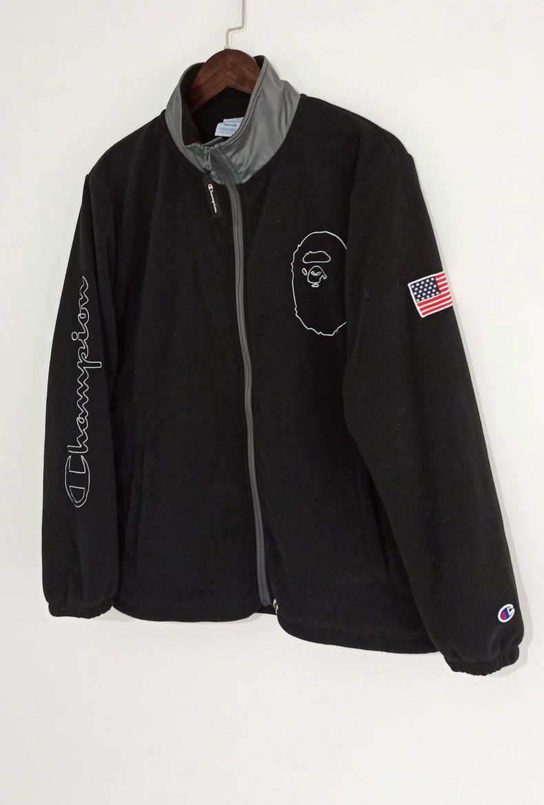 Bape Bape Champion Collaboration Fleece Jacket Size US M / EU 48-50 / 2 - 2 Thumbnail