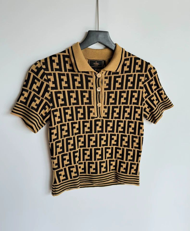 Fendi Fendi Logo Short Sleeve Polo Shirt Size US M / EU 48-50 / 2 - 2 Thumbnail