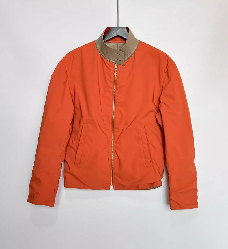 Balenciaga Balenciaga Reversible Leather Jacket Khaki Orange Size US L / EU 52-54 / 3 - 4 Thumbnail