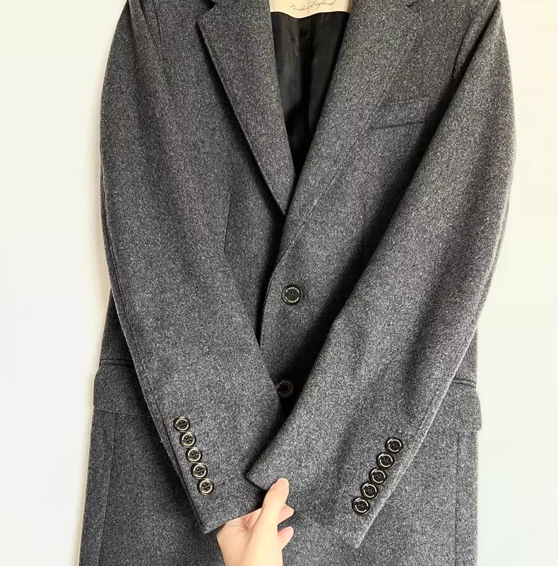 Burberry Burberry Gray Over-the-Knee Chester Coat Size US L / EU 52-54 / 3 - 2 Thumbnail