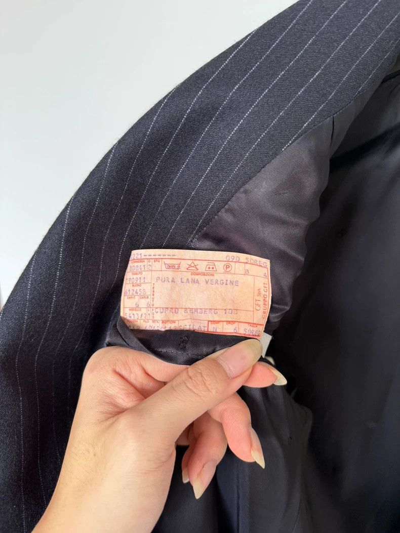 Valentino Valentino Blue Striped Suit Jacket Size US L / EU 52-54 / 3 - 7 Thumbnail