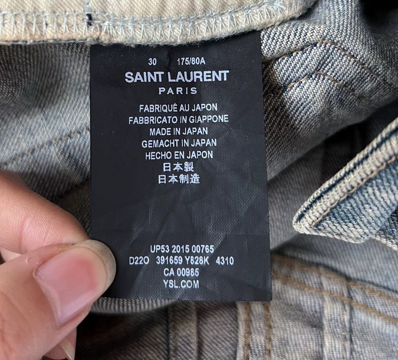 Saint Laurent Paris Saint Laurent Distressed Denim Jeans Size US 30 / EU 46 - 6 Thumbnail