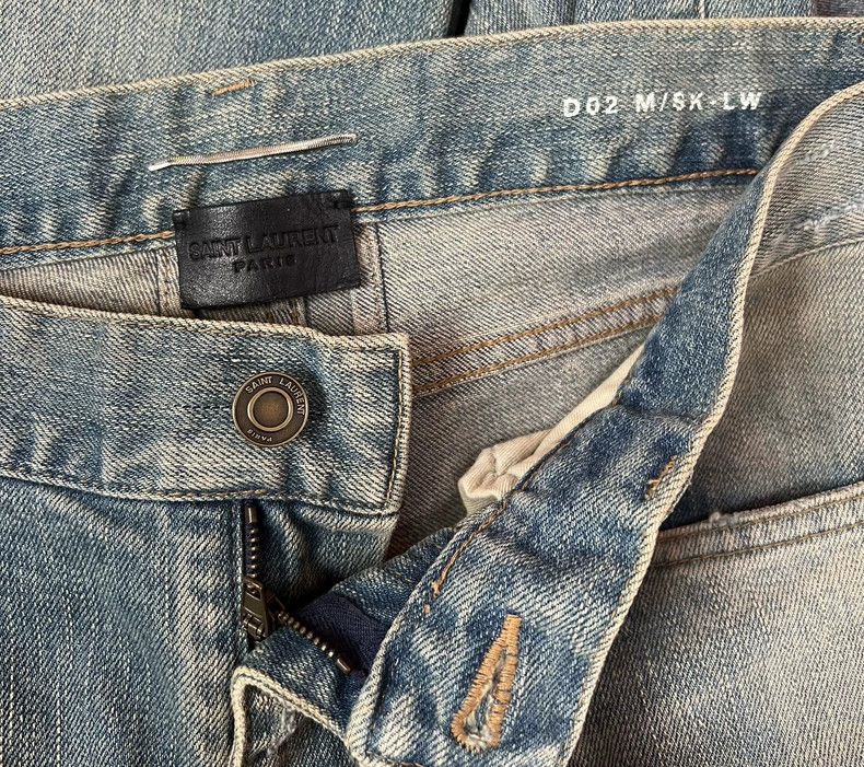 Saint Laurent Paris Saint Laurent Distressed Denim Jeans Size US 30 / EU 46 - 5 Thumbnail