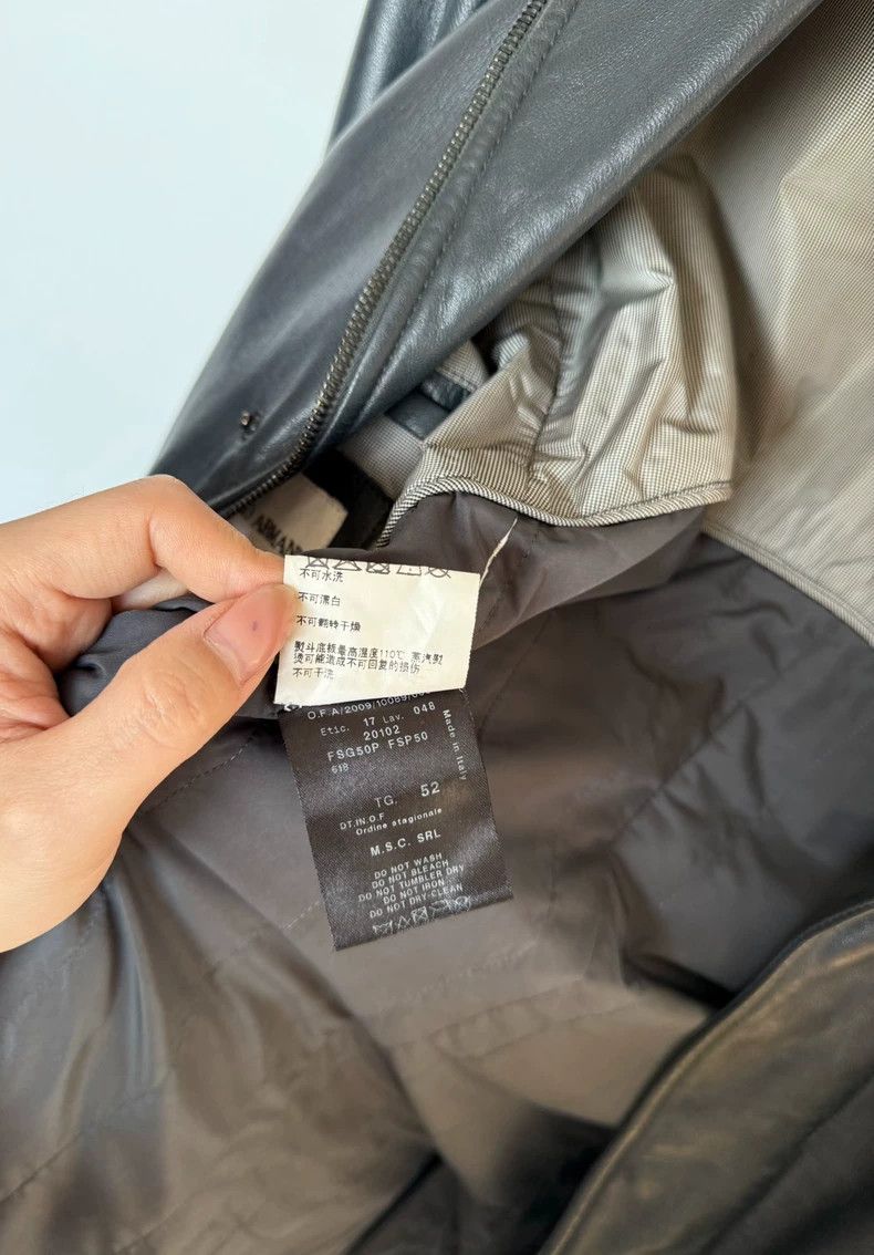 Emporio Armani Armani Midnight Blue Leather Jacket Size US L / EU 52-54 / 3 - 8 Thumbnail