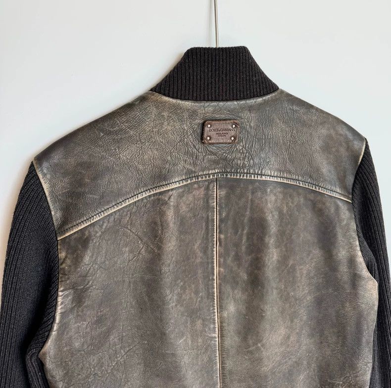 Dolce & Gabbana Dolce&Gabbana Vintage Leather Baseball Jacket Size US L / EU 52-54 / 3 - 4 Thumbnail