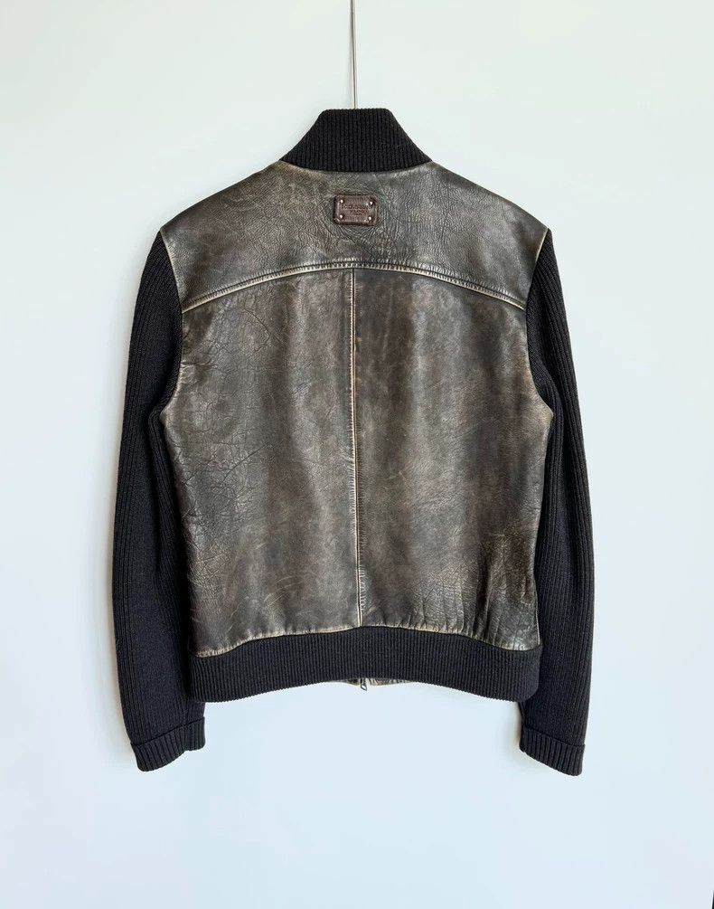 Dolce & Gabbana Dolce&Gabbana Vintage Leather Baseball Jacket Size US L / EU 52-54 / 3 - 3 Thumbnail