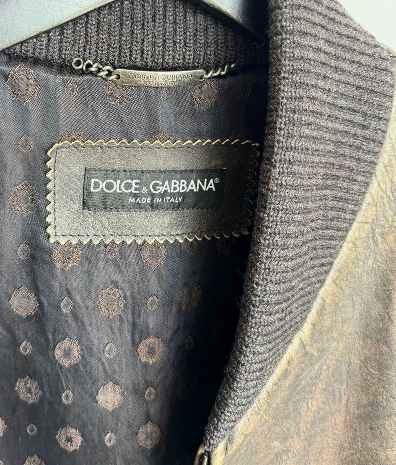 Dolce & Gabbana Dolce&Gabbana Vintage Leather Baseball Jacket Size US L / EU 52-54 / 3 - 5 Thumbnail