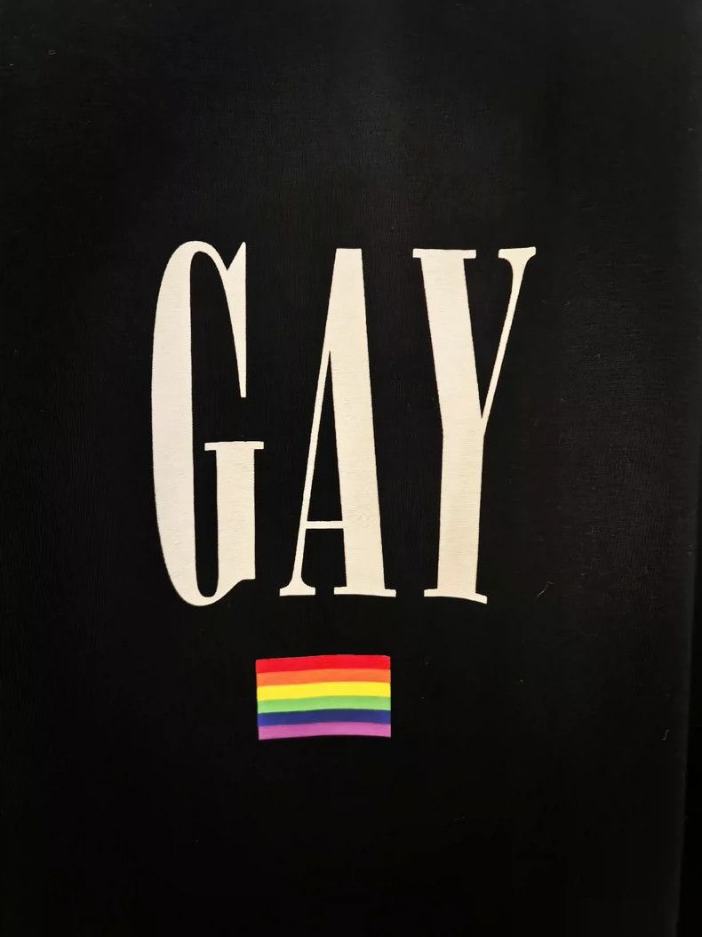 Balenciaga Balenciaga Black T-Shirt with Gay Print Size US XXS / EU 40 - 3 Thumbnail