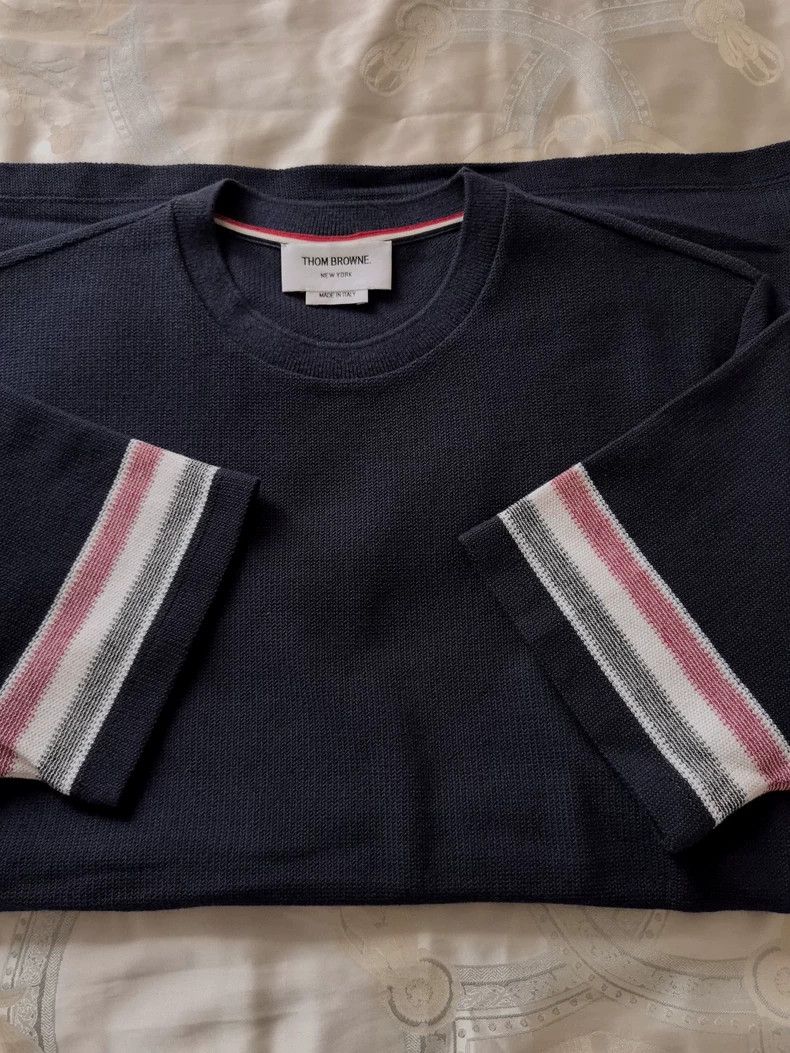 Blue Cotton Knit Polo Shirt Size 3