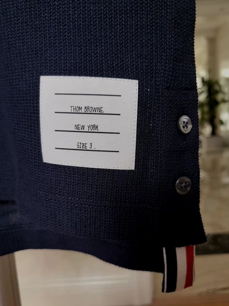 Blue Cotton Knit Polo Shirt Size 3