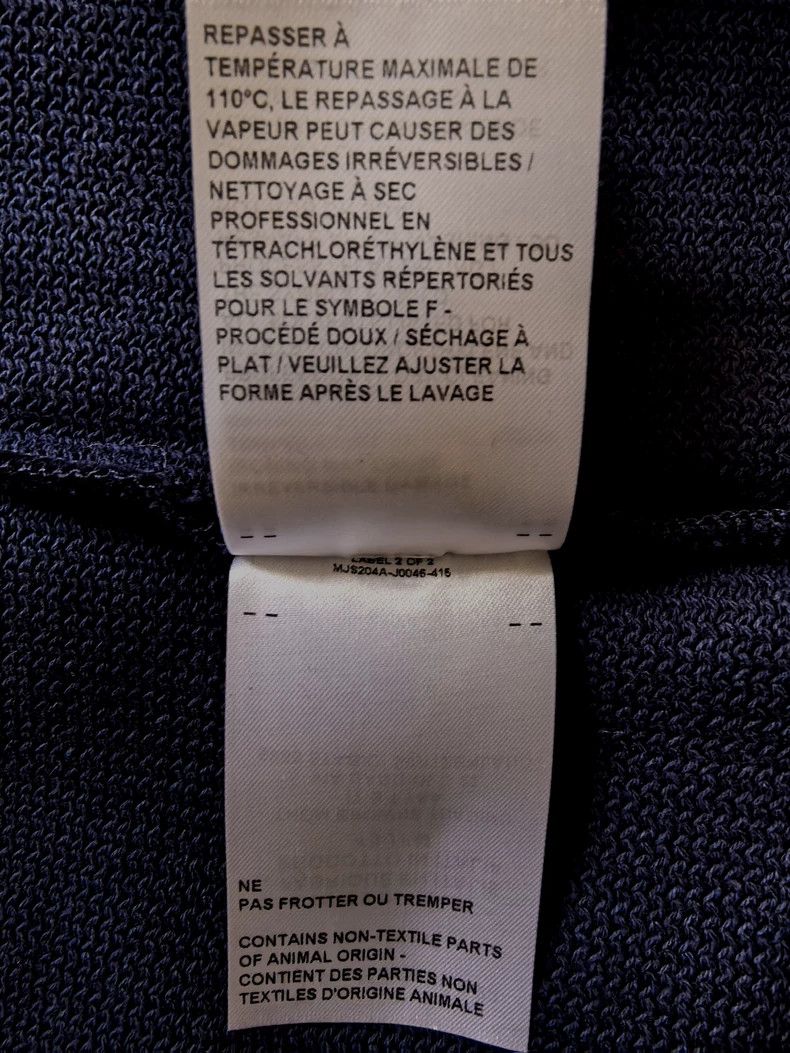 Blue Cotton Knit Polo Shirt Size 3