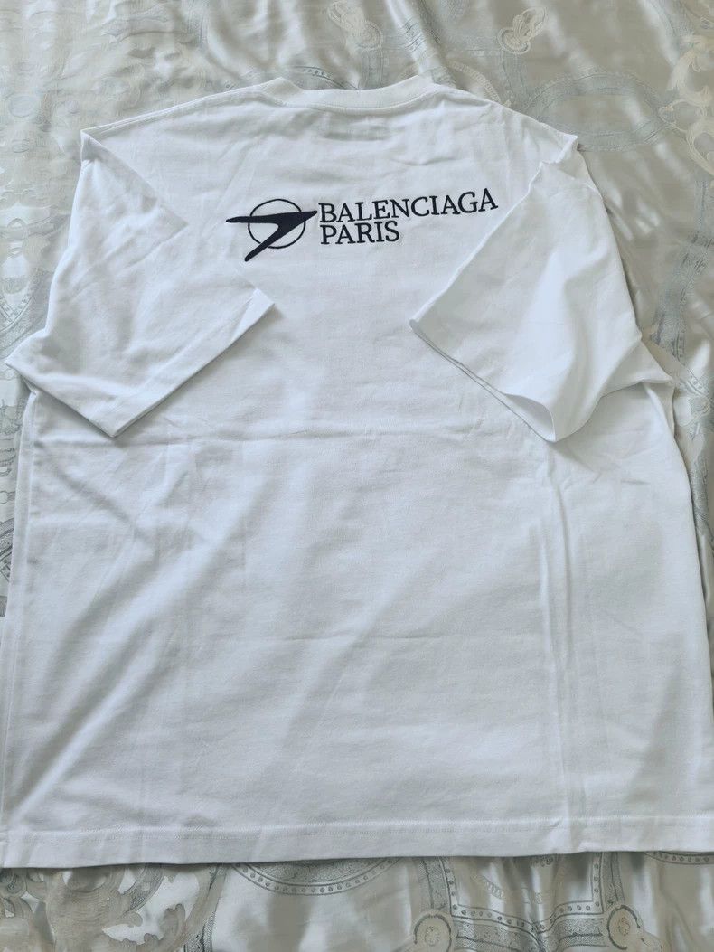 Balenciaga Balenciaga White T-Shirt with Embroidered Logo Size US L / EU 52-54 / 3 - 2 Thumbnail