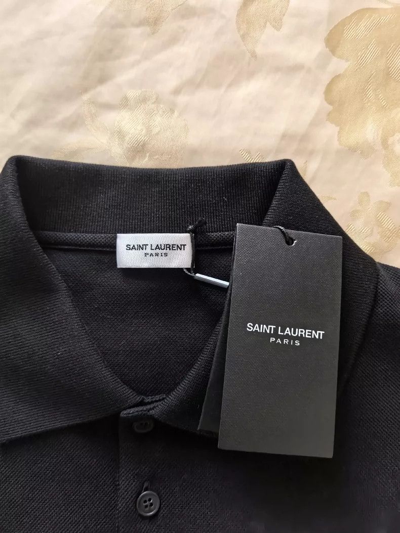 Saint Laurent Paris New Saint Laurent Black Polo Shirt Size L Size US L / EU 52-54 / 3 - 4 Thumbnail