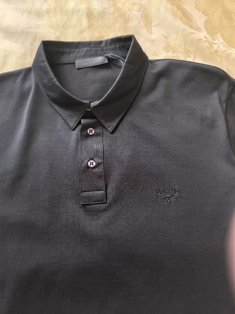 Prada PRADA Black Polo Shirt Size XXL with Tags Size US XXL / EU 58 / 5 - 3 Thumbnail