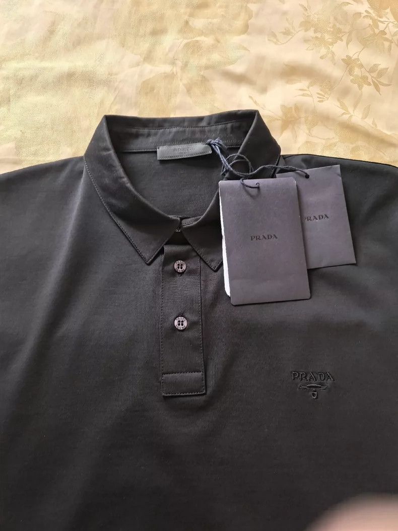 Prada PRADA Black Polo Shirt Size XXL with Tags Size US XXL / EU 58 / 5 - 2 Thumbnail