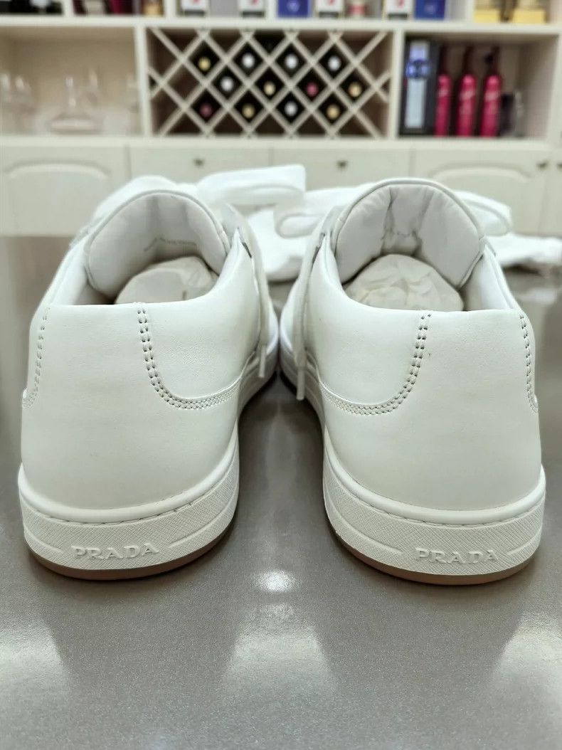 Prada PRADA White Leather Casual Sneakers Size 7 Size US 7 / EU 40 - 5 Thumbnail