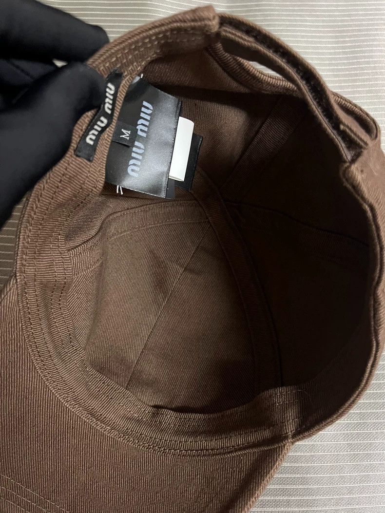 Miu Miu Coffee Brown Baseball Cap Size M