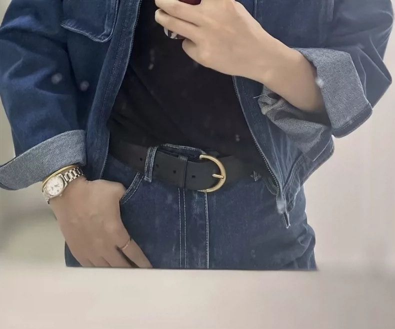Gucci New GUCCI Black Litchi Leather Belt Size ONE SIZE - 6 Thumbnail