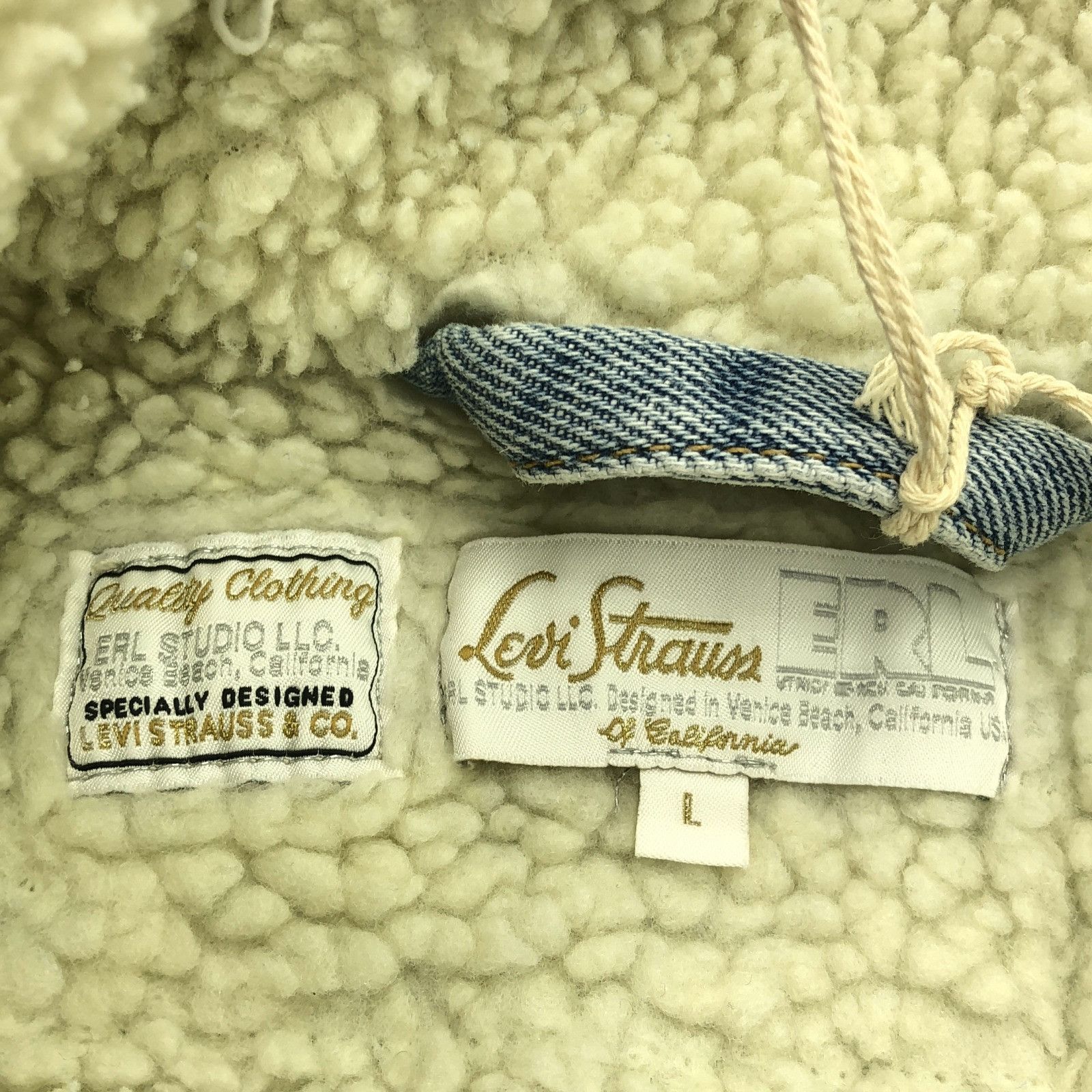 Other Other ERL Levi's Collaboration Cotton Denim Coat Cotton Outerwear Size ONE SIZE - 5 Thumbnail