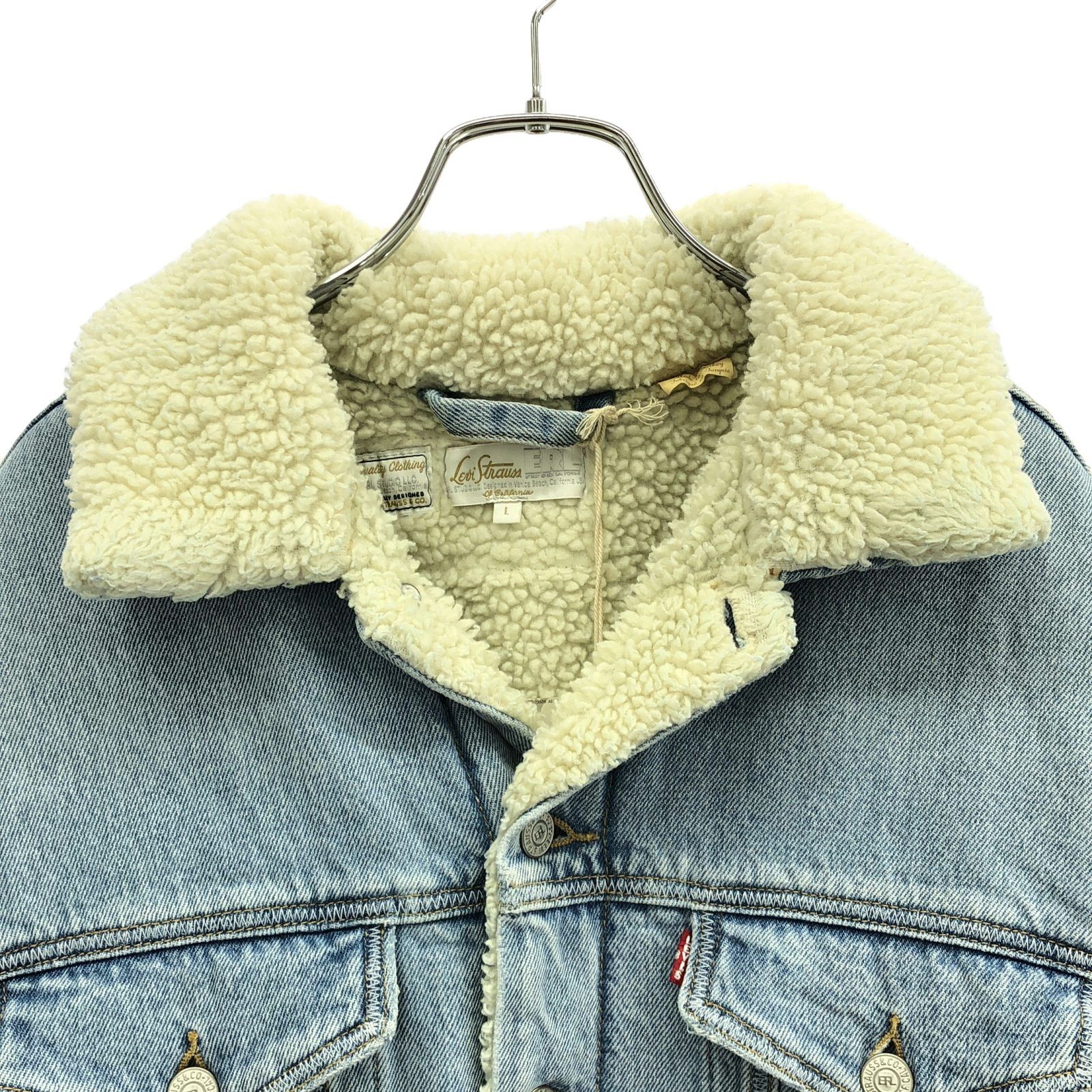 Other Other ERL Levi's Collaboration Cotton Denim Coat Cotton Outerwear Size ONE SIZE - 3 Thumbnail
