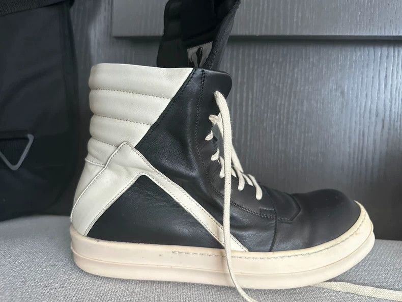 Rick Owens Rick Owens Black and White High-Top Sneakers Size US 9 / EU 42 - 6 Thumbnail