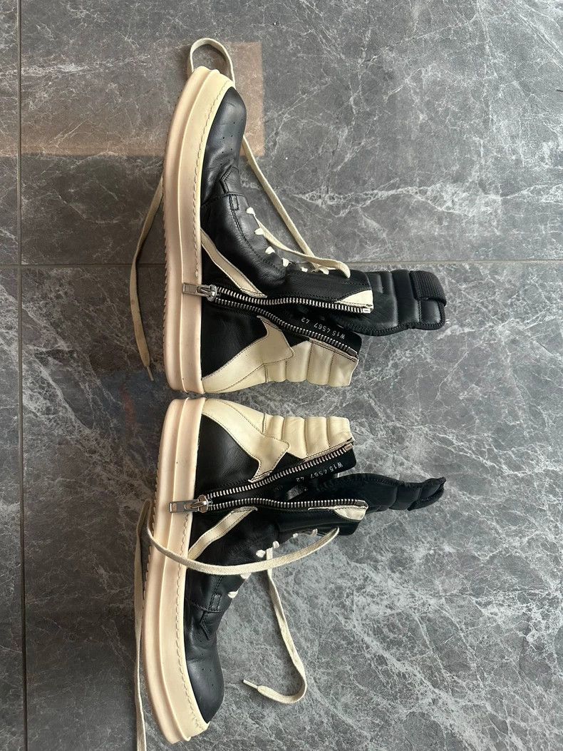 Rick Owens Rick Owens Black and White High-Top Sneakers Size US 9 / EU 42 - 2 Thumbnail