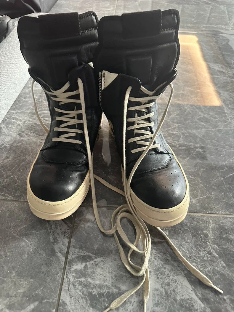 Rick Owens Rick Owens Black and White High-Top Sneakers Size US 9 / EU 42 - 4 Thumbnail