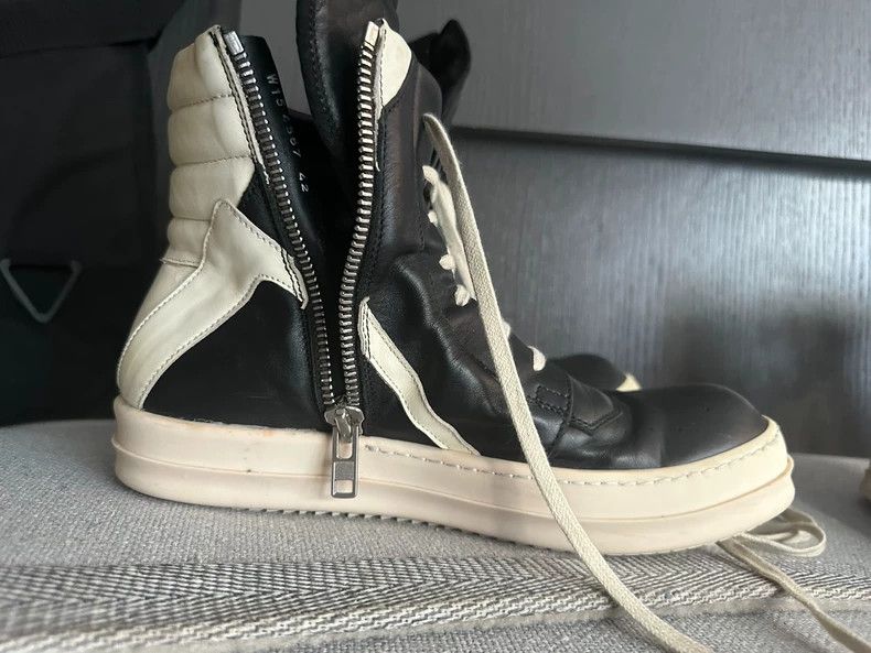 Rick Owens Rick Owens Black and White High-Top Sneakers Size US 9 / EU 42 - 7 Thumbnail