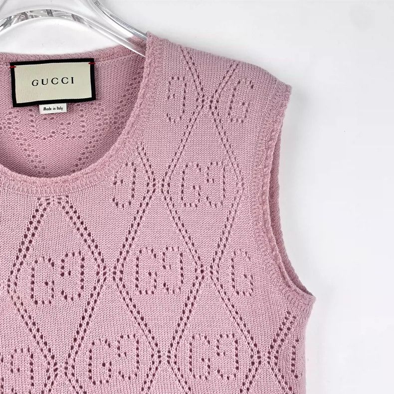 Gucci Gucci Pink Sleeveless Knit Vest Size S Size US S / EU 44-46 / 1 - 3 Thumbnail