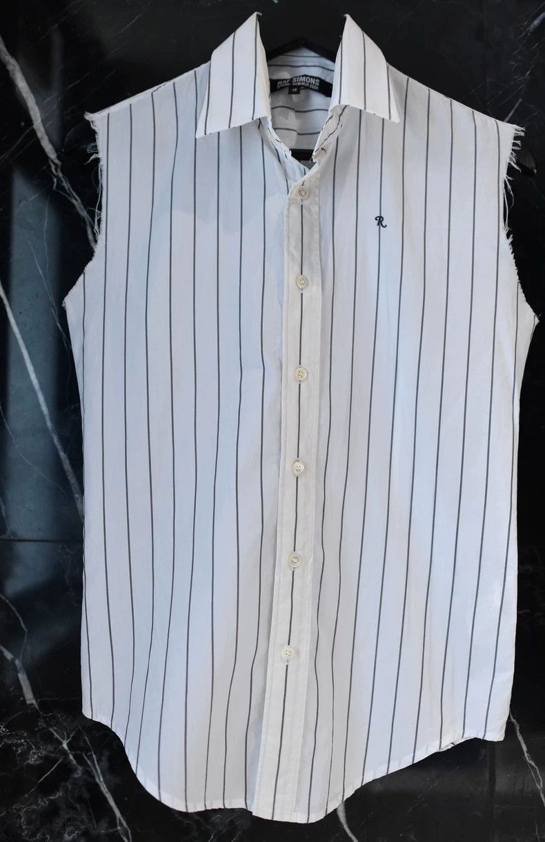 Raf Simons Raf Simons 2006 Sleeveless Shirt with Tears Size US M / EU 48-50 / 2 - 2 Thumbnail