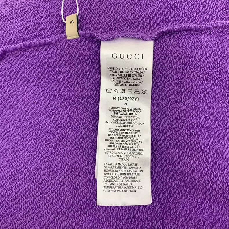 Gucci Gucci Purple Cherry Letter Hooded Sweatshirt Size US M / EU 48-50 / 2 - 7 Thumbnail