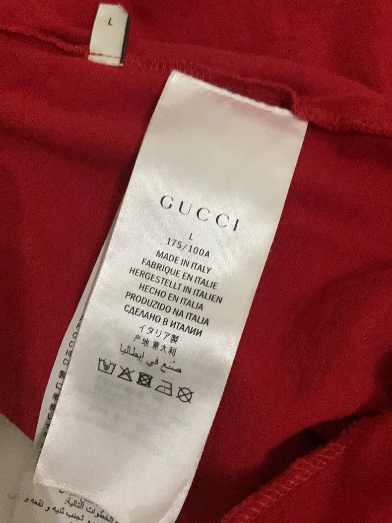 Gucci Gucci Red Short Sleeve Shirt with Design Size US L / EU 52-54 / 3 - 2 Thumbnail