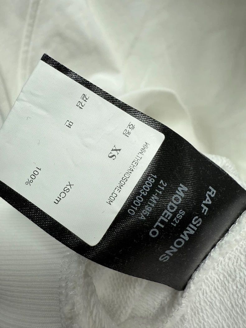 Raf Simons Raf Simons Hooded White Graphic Sweatshirt Size US XXL / EU 58 / 5 - 5 Thumbnail